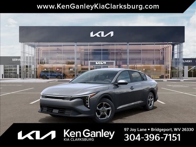2026 Kia K4 LXS in Steel Gray — front three-quarter view
