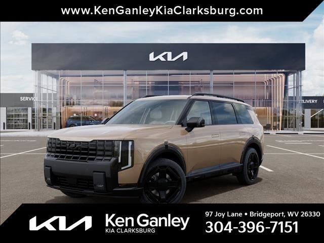 2027 Kia Telluride X-Line EX in Terrain Brown — front three-quarter view