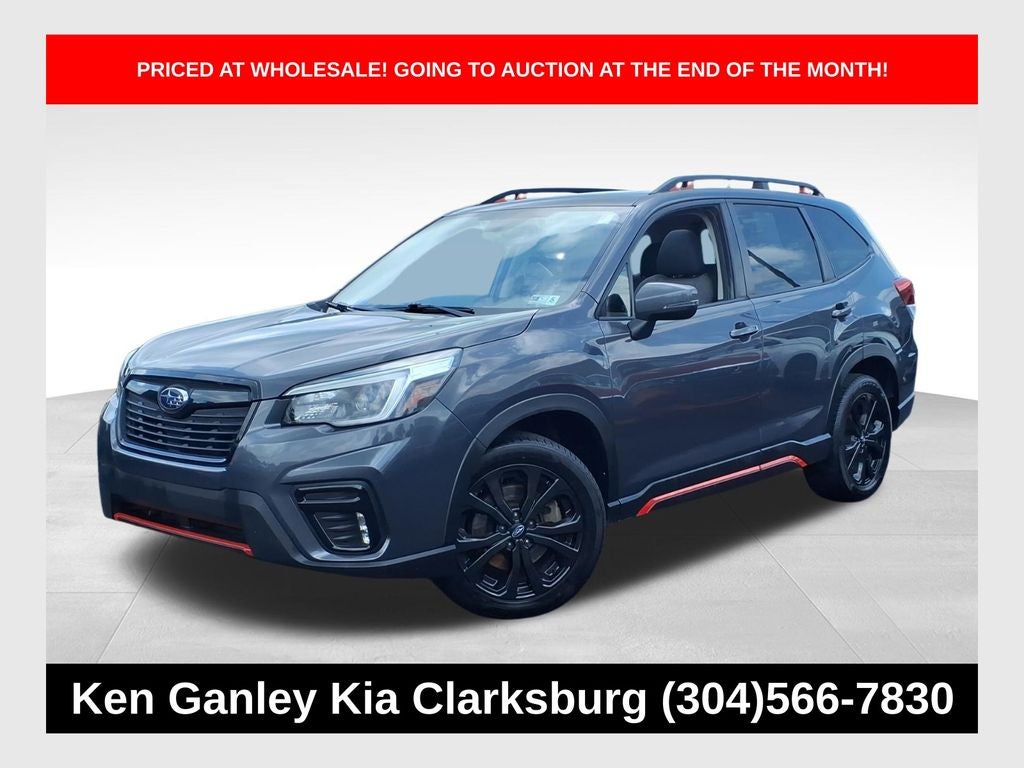 2021 Subaru Forester Sport in Magnetite Gray Metallic — front three-quarter view