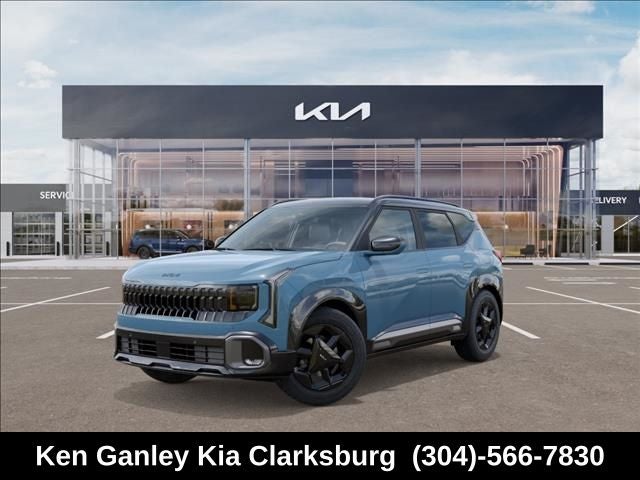 2027 Kia Seltos X-Line in Frost Blue — front three-quarter view
